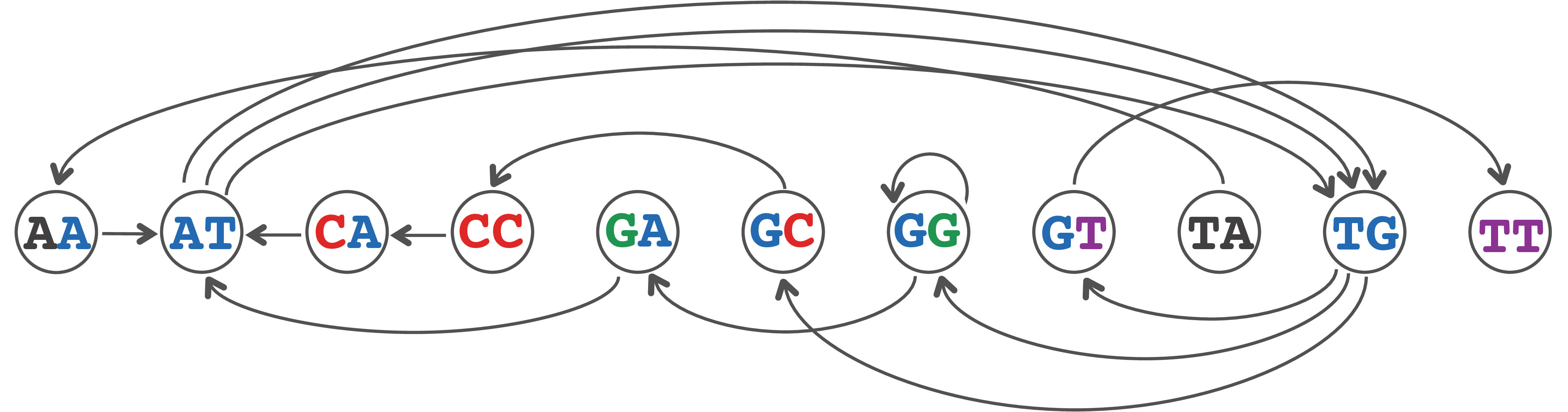Debruijn graph alternate rendering